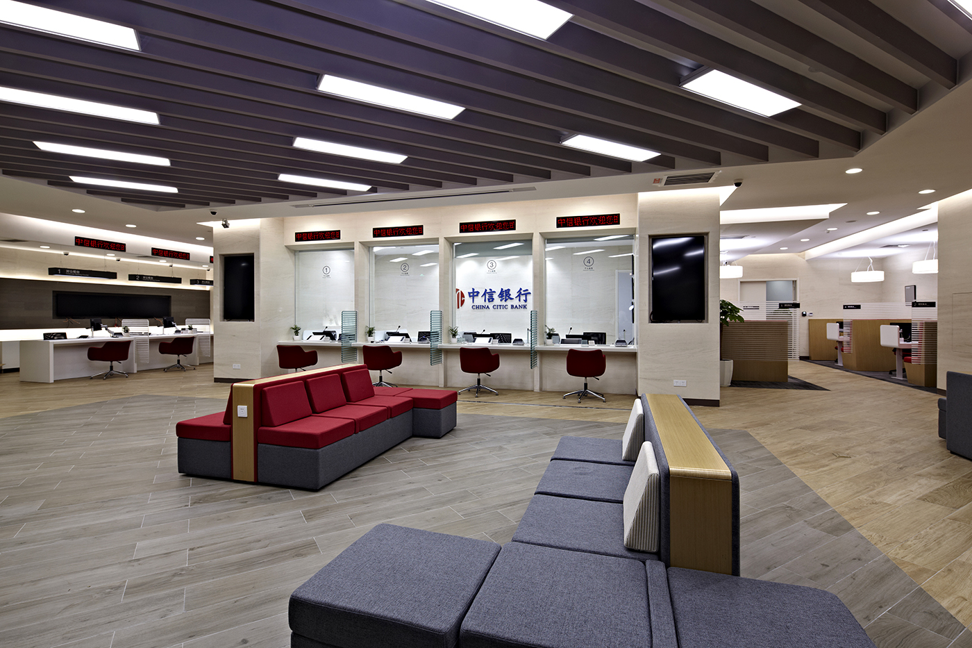 现金柜台区模块家具